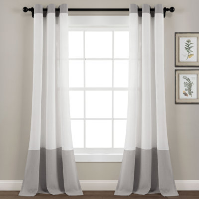 Cotton Blend Sheer Single Panel