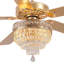 Ventilateur de plafond d'intérieur à 5 pales en cristal avec télécommande et lumière-283039315-283039314