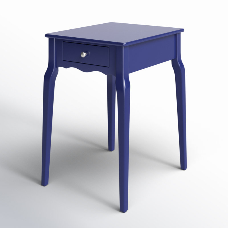 Table de bout avec rangement Pinckney , Bleu marine
