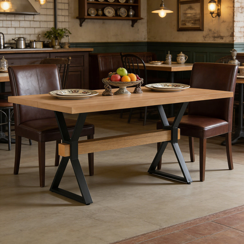 Dining Table, Natural/Black
