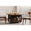 Table basse / table d'appoint moderne 27,6 po avec plateau pliable et roulettes, rangement à plusieurs niveaux-1712722334