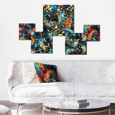 Flynn - ensemble d'art mural floral de 5
