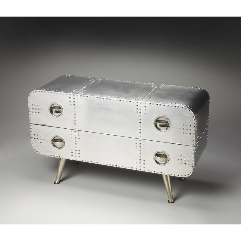 Commode décorative 2 tiroirs Woll