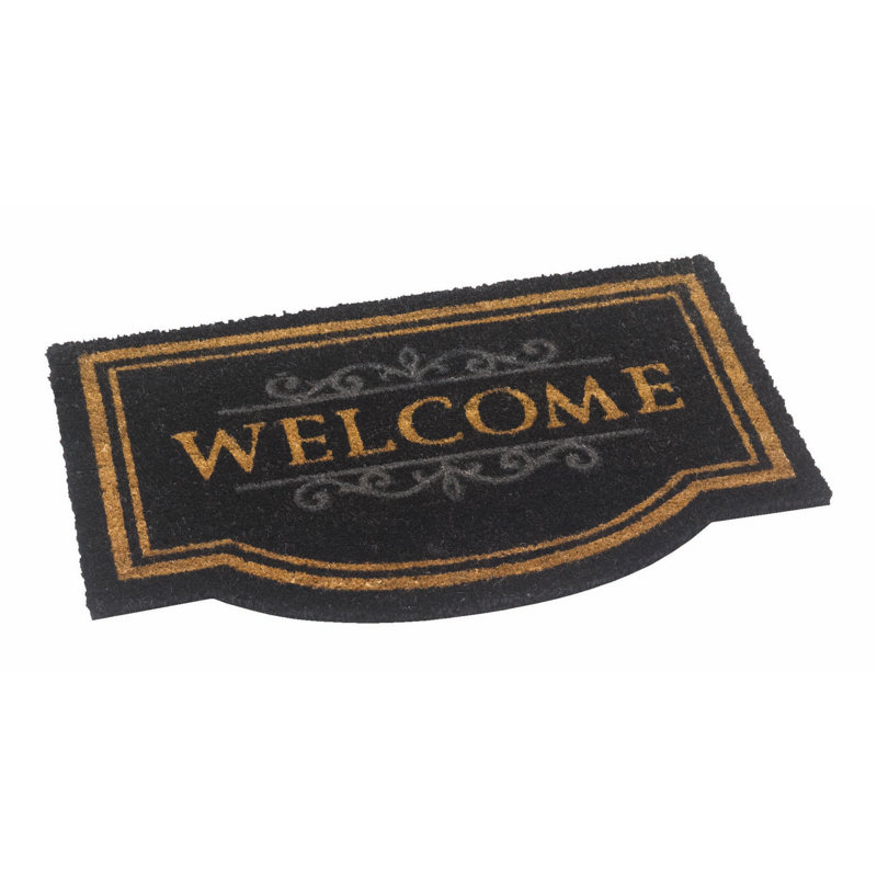 Coir Mats No Pattern Doormat, Black