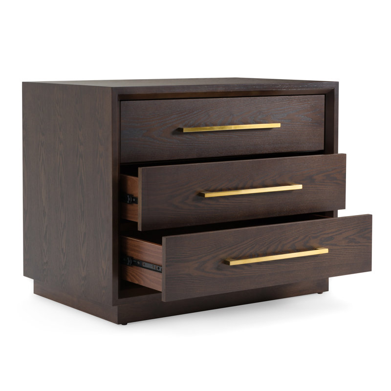 Langley 3-Drawer Nightstand | Elegant Bedside Storage