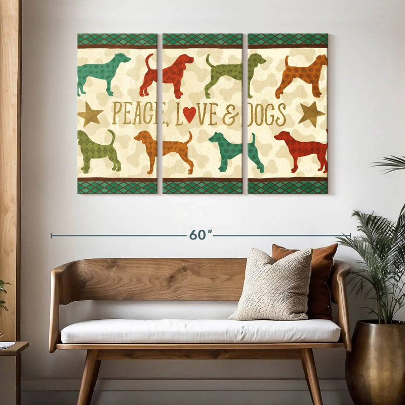 Brampt Dogs Life, 32" H x 50" W