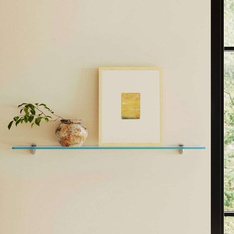 Earlham Glass Bracket Shelf, 2.26" H x 36" W x 6" D