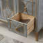 Buffet Mid-Century moderne en bois massif gris-585306410