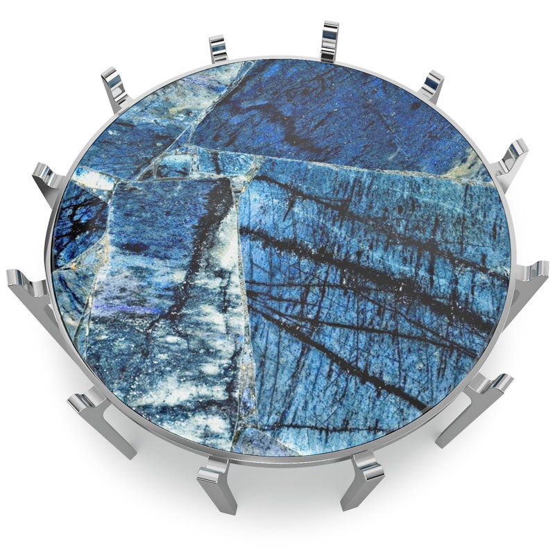 Table basse Crown, Dumortiérite / chrome