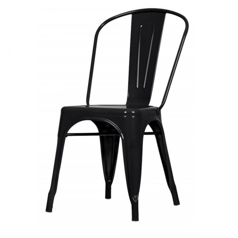 Outdoor Patio Dining Side Chair, Black
