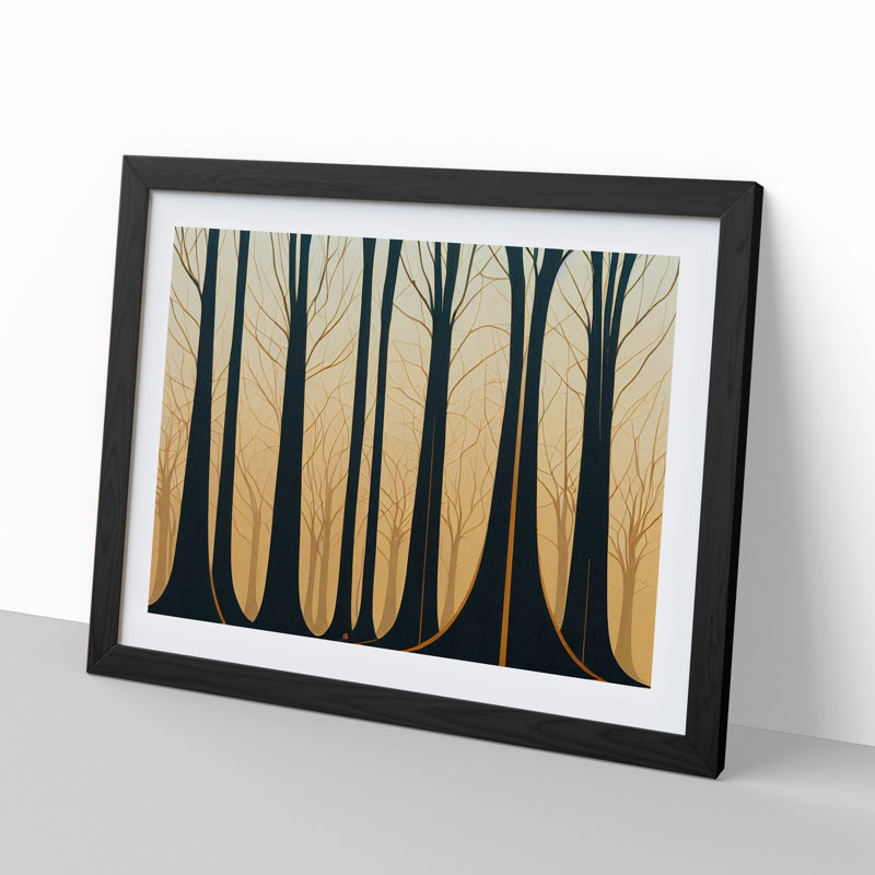 Compelling Forest - Framed Print, Black, 46cm H x 64cm W x 2cm D