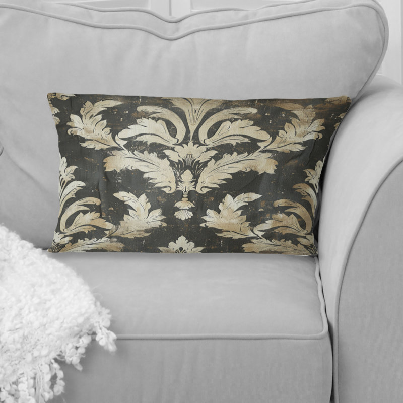 Coussin Black Rustic Elegance III - Country, Forme rectangulaire, H 12 po x l 20 po
