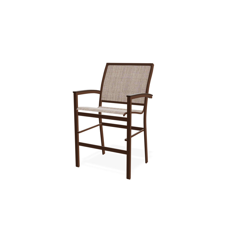 Chaise de café empilable en aluminium Bazza, Kona, Fenouil Augustine Sunbrella®
