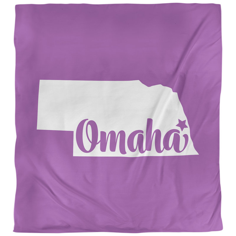 Housse de couette omaha nebraska, Housse de couette pour très grand lit, Violet, Microfibre