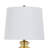 Glass & Steel Table Lamp - Opulence Gold - Off-White Shade