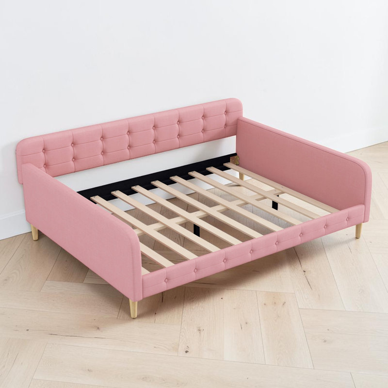 Upholstered Daybed, Pink, Queen