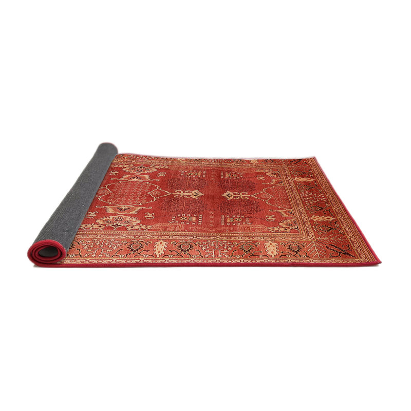 Tapis oriental orange / beige, Rond 4 pi