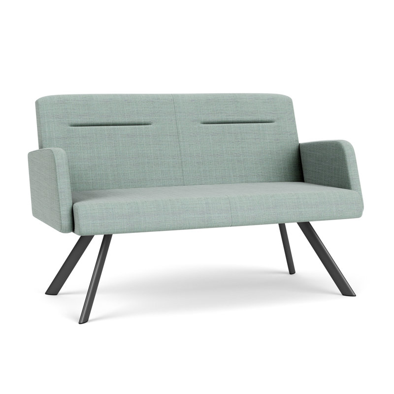 Causeuse Willow, Gris anthracite, Chambray écume de mer, Yes