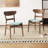 Cole Dining Side Chair Set Of 2, Open Curved Back, Mint Green, Brown