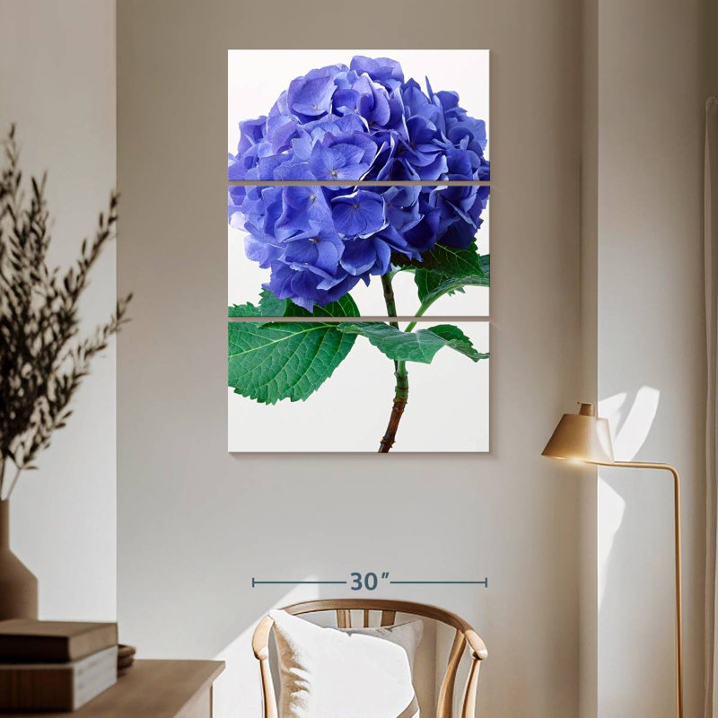 Harnek Blue Hydrangea Flowers, 65" H x 42" W