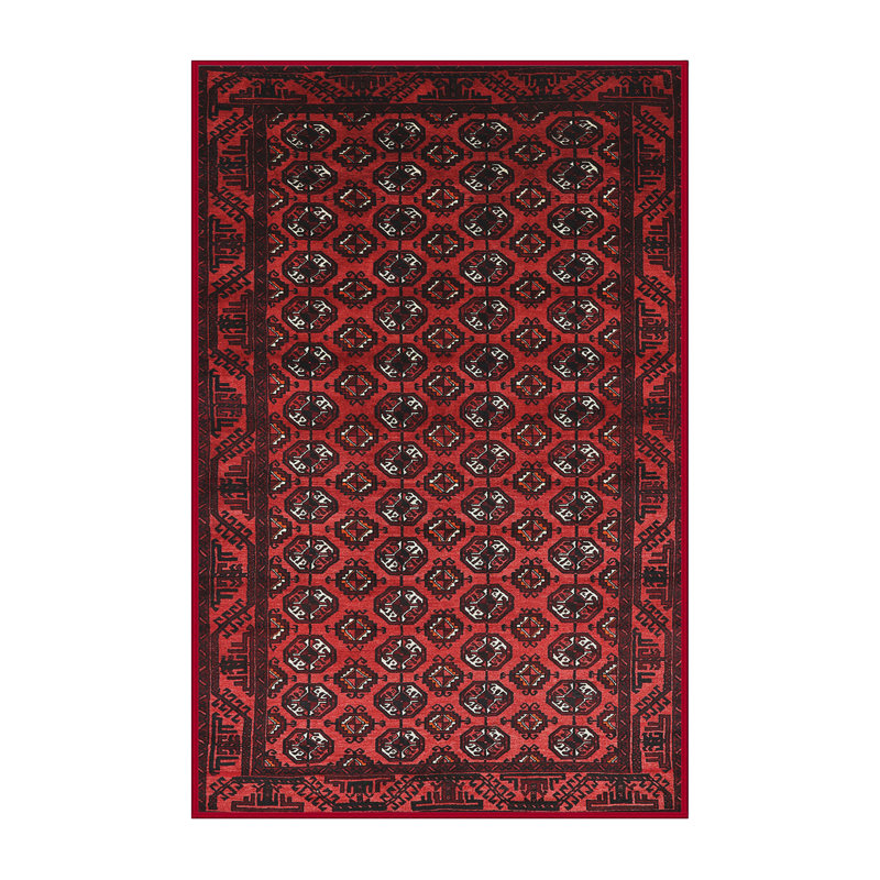 Tapis de style oriental rouge, Rectangle 5 pi x 7 pi