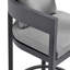 Tabouret de bar d'extérieur Elza en aluminium et coussins gris-66603314