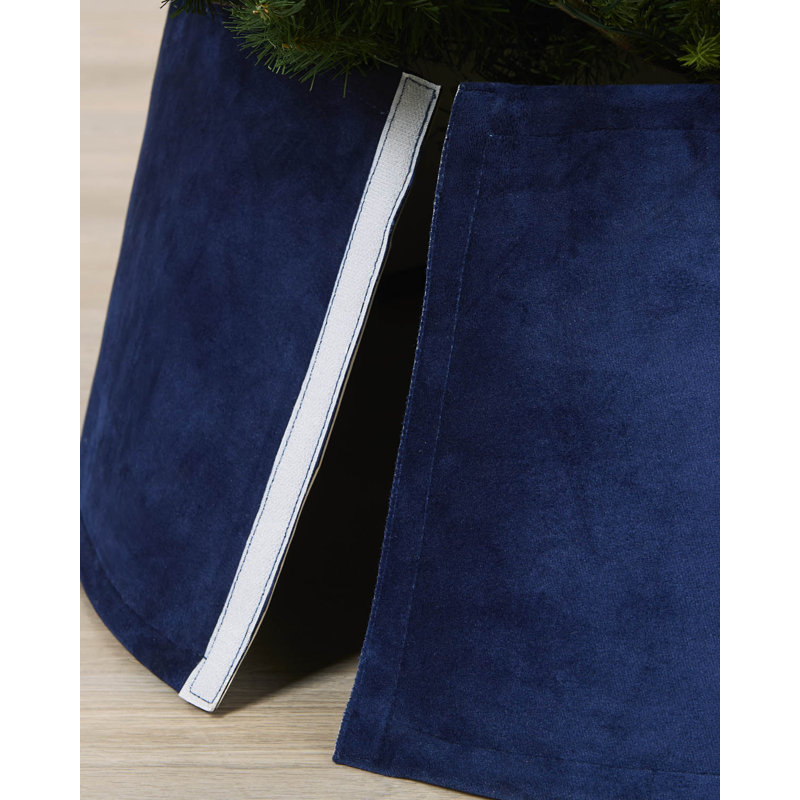 Navy Velvet Tree Skirt, 70cm