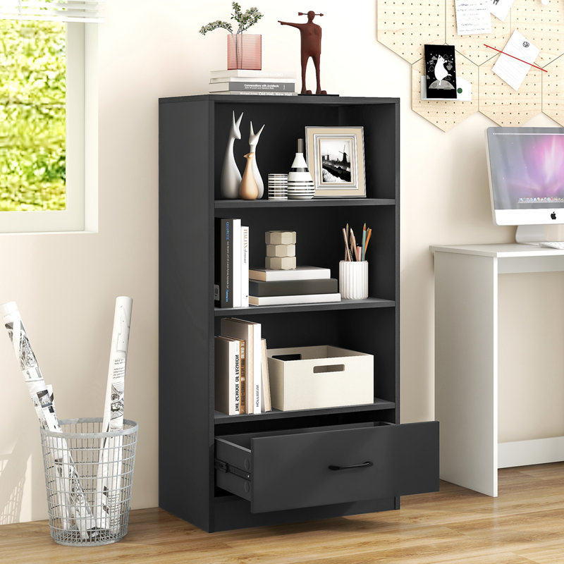 Nobumitsu Storage Bookcase, Gray