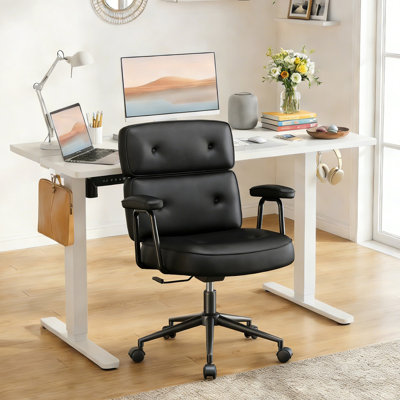 Electric Standing Desk And Office Chair Set, Height Adjustable,Computer Office Desk With Task Chairs