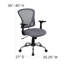 Mid-Back Mesh Swivel Task Office Chair with Chrome Base and Arms-574141694
