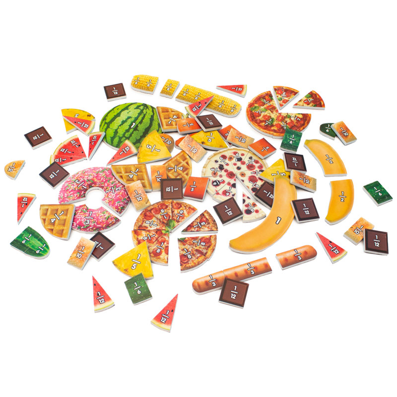 Ensemble d'apprentissage éducatif fractions alimentaires