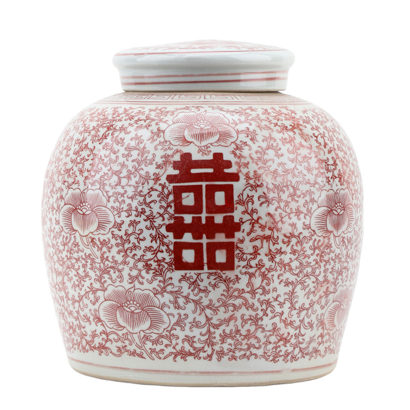 Handmade Porcelain China Ginger Jar