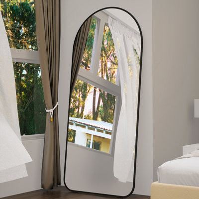 Miroir arqué pleine longueur 71 po x 32 po pour miroir de plancher surdimensionné pour grand lit