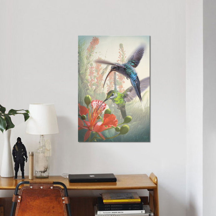 «Hummingbird Cycle I», impression sur toile tendue, H 26 po x l 18 po x P 1,5 po, Pas de tapis, Toile tendue