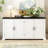 U_STYLE American Country Style Wooden Sideboard With Pine Doors And Legs, 4 Metal Handles, For Hallway Entryway Living Room Dining Room-1511454682