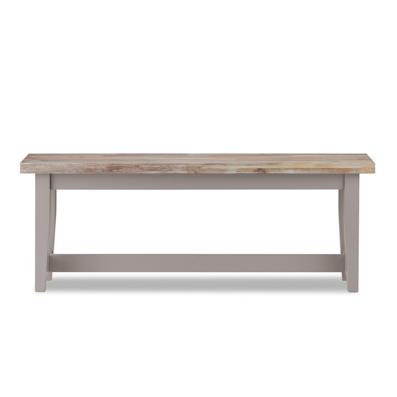 Doria Solid Wood Bench, Truffle, H44.8 x W120 x D32cm
