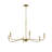 Ilia 6-Light Brushed Gold Large Chandelier-127380338