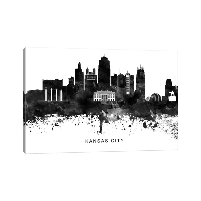 Kansas City Skyline by WallDecorAddict - Wrapped Canvas Print, 101.6 cm H x 66.04 cm W x 1.91 cm D