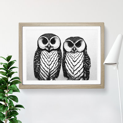Monochrome Owls Vol.3 - Framed Print