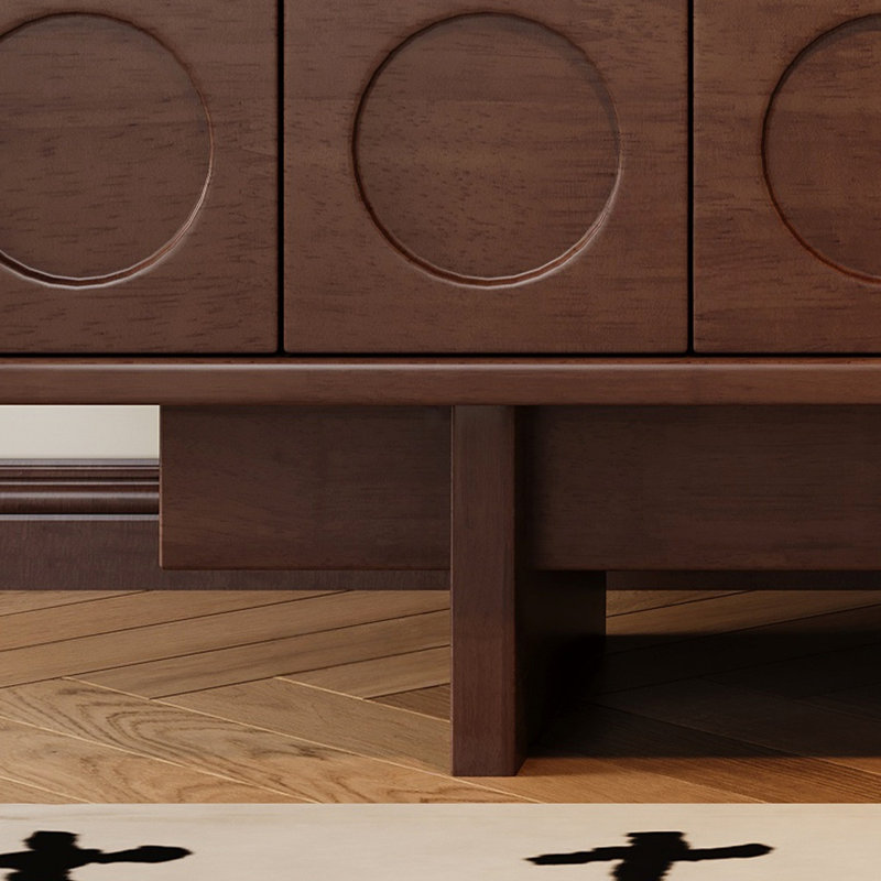 Buffet en bois de noyer massif, Noyer, H 31,1 po x l 70,87 po x P 15,75 po