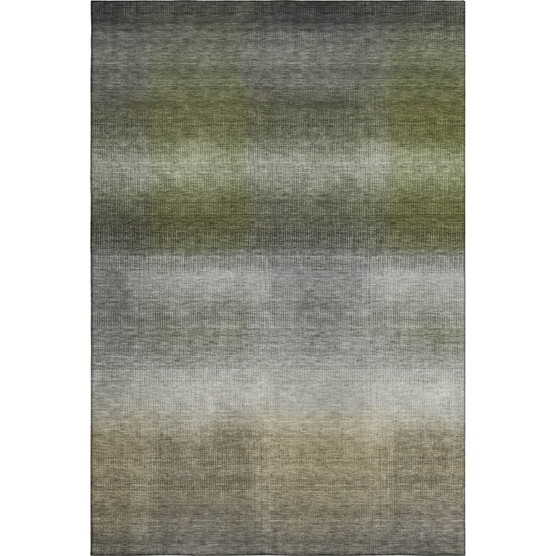 Premium Machine Washable Hooley AMF1735 Squares Rug, Rectangle 5' x 7'6"