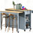 Kitchen island with Storage 2 Drawers 2 Cabinet-1366596316