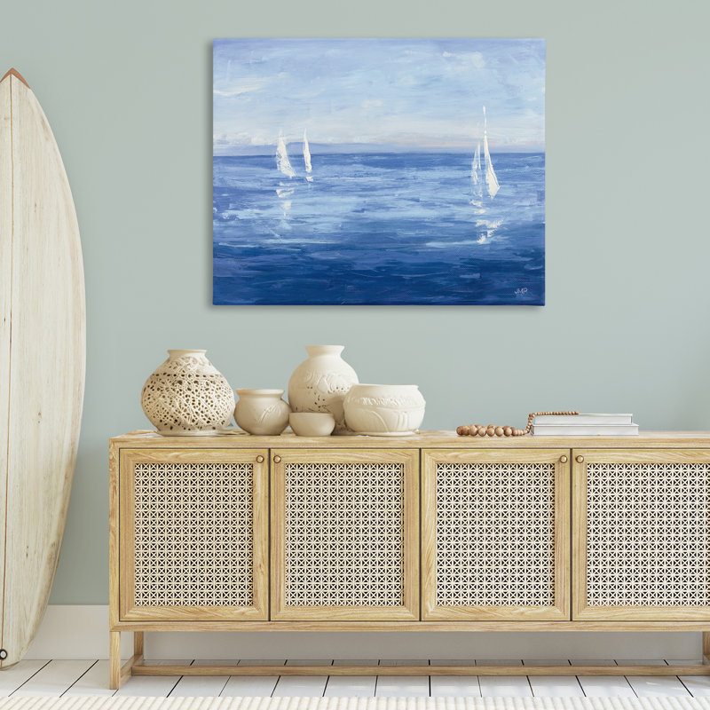  Art mural sur toile «Vivid Bateaux Open Sail» par Julia Purinton, H 36 po x l 48 po