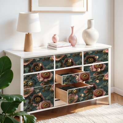 Papier peint auto-adhésif à motif floral Sage Elegant