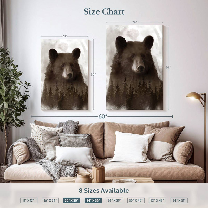 Brampt Brown Forest Bear, 36" H x 24" W