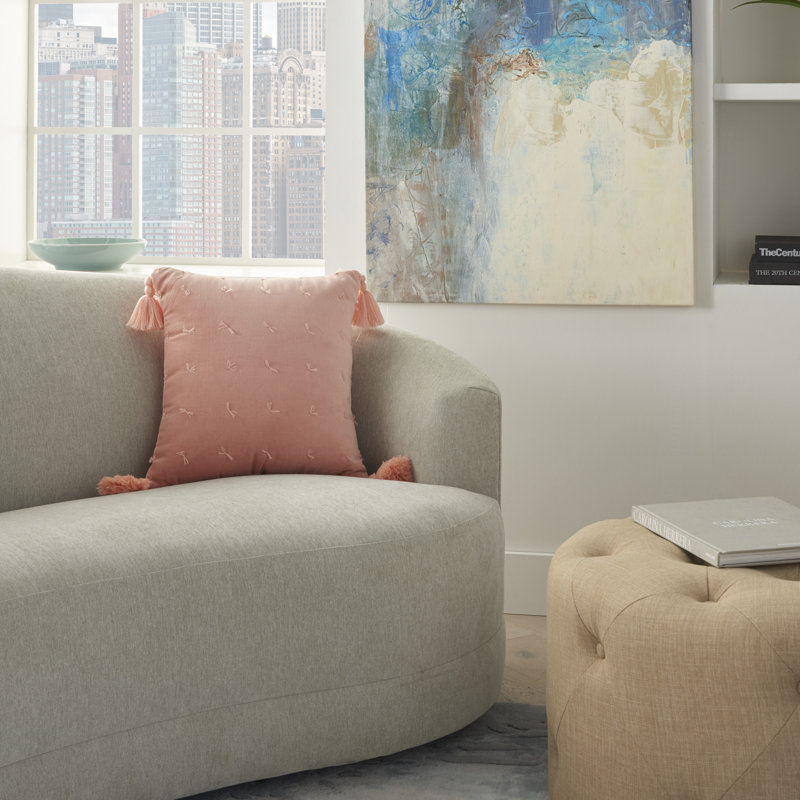 Housse de coussin carrée/insert, Corail