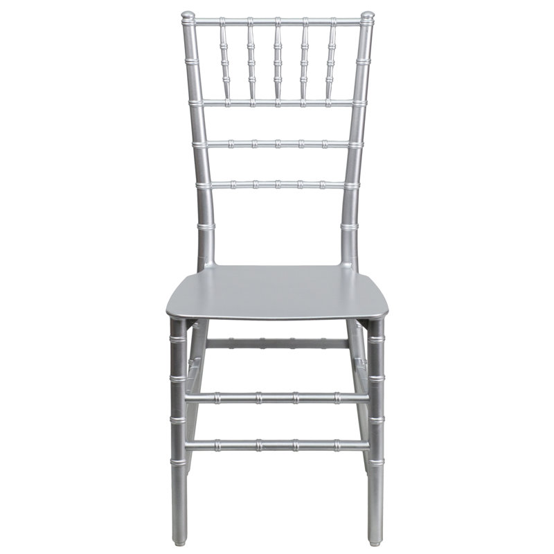Chaise chiavari Elegance, Résine argentée