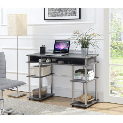 Edwin No Tools Writing Desk with Shelves