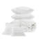 Ensemble d'édredon pour lit double / grand 5 pièces, blanc