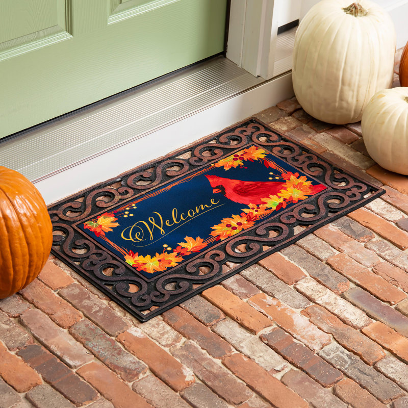 Tapis d'automne Fall Cardinal Wreath Sassafras